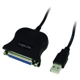 Adaptor USB pentru port paralel IEEE1284 cu cablu 1.8m, Adaptor USB la Paralel, Logilink UA0054A